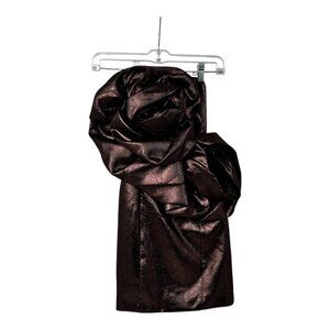 ZARA Voluminous Flower Strapless Mini Metallic Dress Backless Sz XS Glamcore